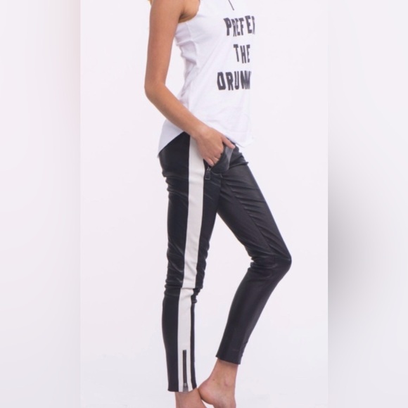 NOVE LEATHER ITALY SKINNY PANTS 40 Small